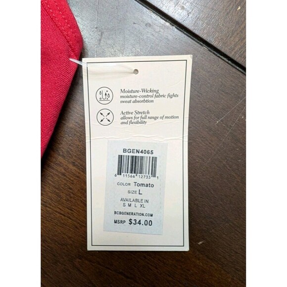 BCBGeneration Sports Bra Size L Racerback Removable Pad Workout Yoga Fitness Gym - Picture 5 of 6